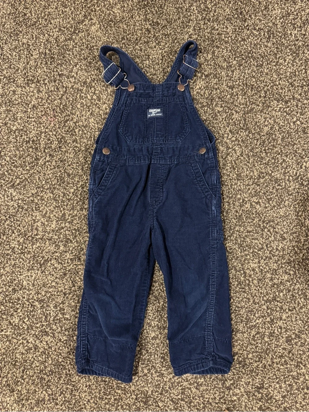 *BUNDLE OF 2* OshKosh Bigosh Corduroy Overalls—3T—blue and khaki colored